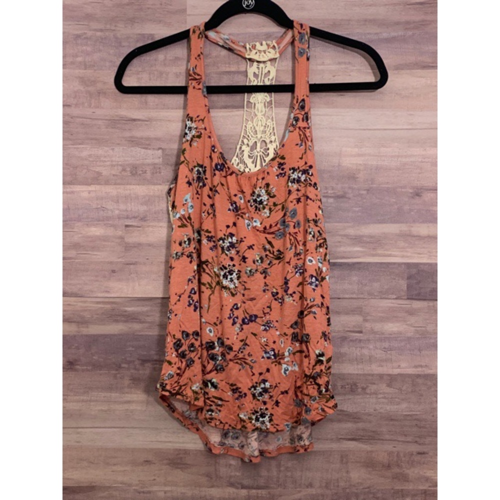 Floral Crochet Racerback Tank